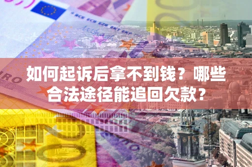 武汉如何起诉后拿不到钱？哪些合法途径能追回欠款？