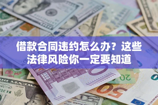 武汉借款合同违约怎么办？这些法律风险你一定要知道
