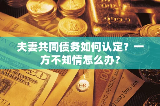 武汉夫妻共同债务如何认定？一方不知情怎么办？
