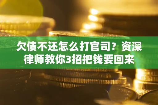 武汉欠债不还怎么打官司？资深律师教你3招把钱要回来
