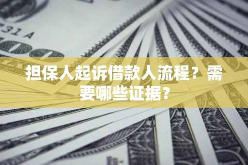 武汉担保人起诉借款人流程？需要哪些证据？