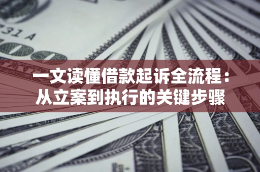 武汉一文读懂借款起诉全流程：从立案到执行的关键步骤
